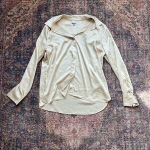 A New Day Satin Button Up Top